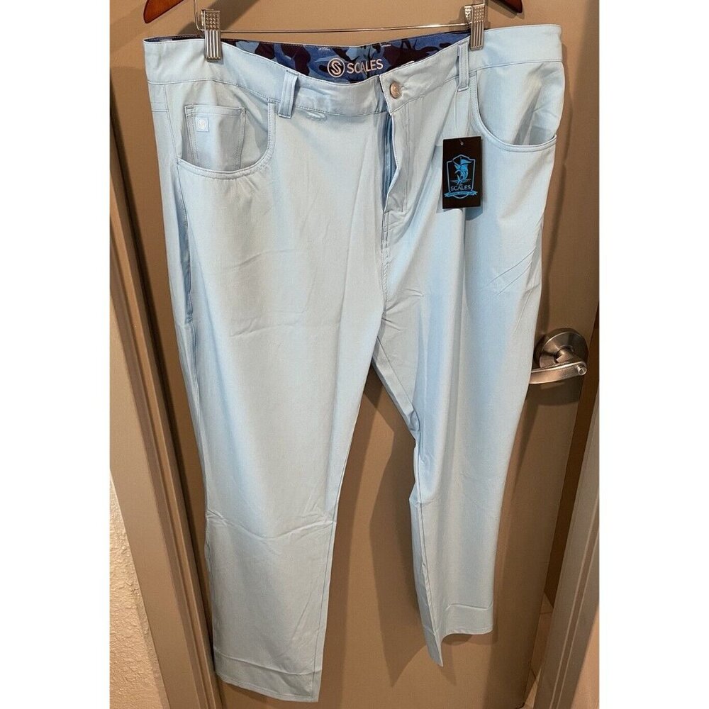 Scales All Tides Men’s Golf Pants Size 40x30 Powder Blue NWT $90